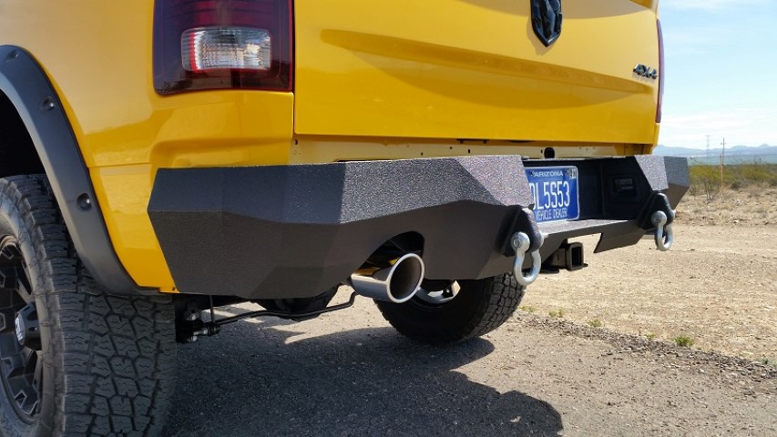 13-17 Dodge 1500 sport rear dual exhaust and d rings 13-17 Dodge 1500 sport rear dual exhaust and d rings