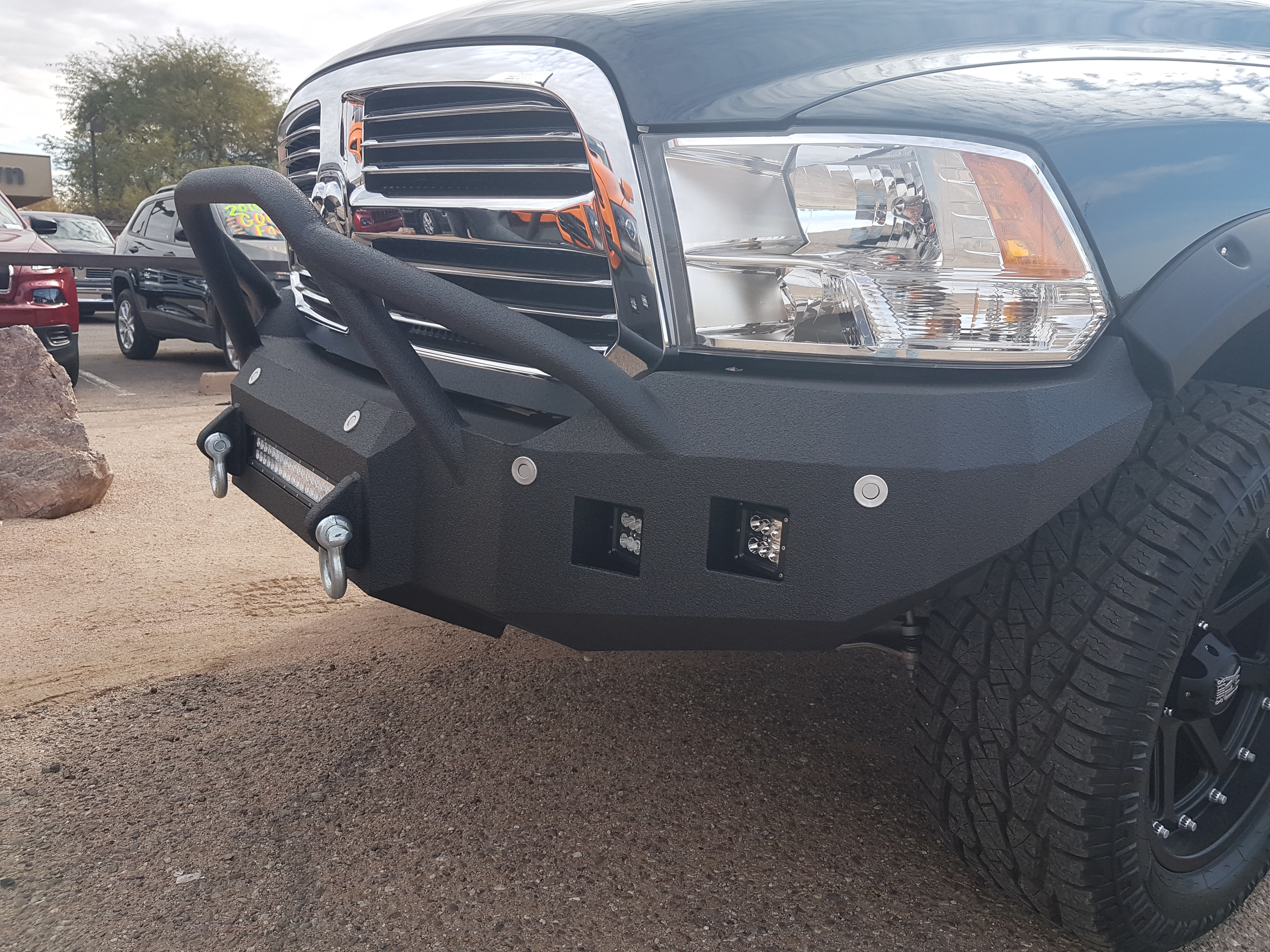 13-21 Dodge 1500 Delta 4 with light bar plate and square lights 13-21 Dodge 1500 Delta 4 with light bar plate and square lights