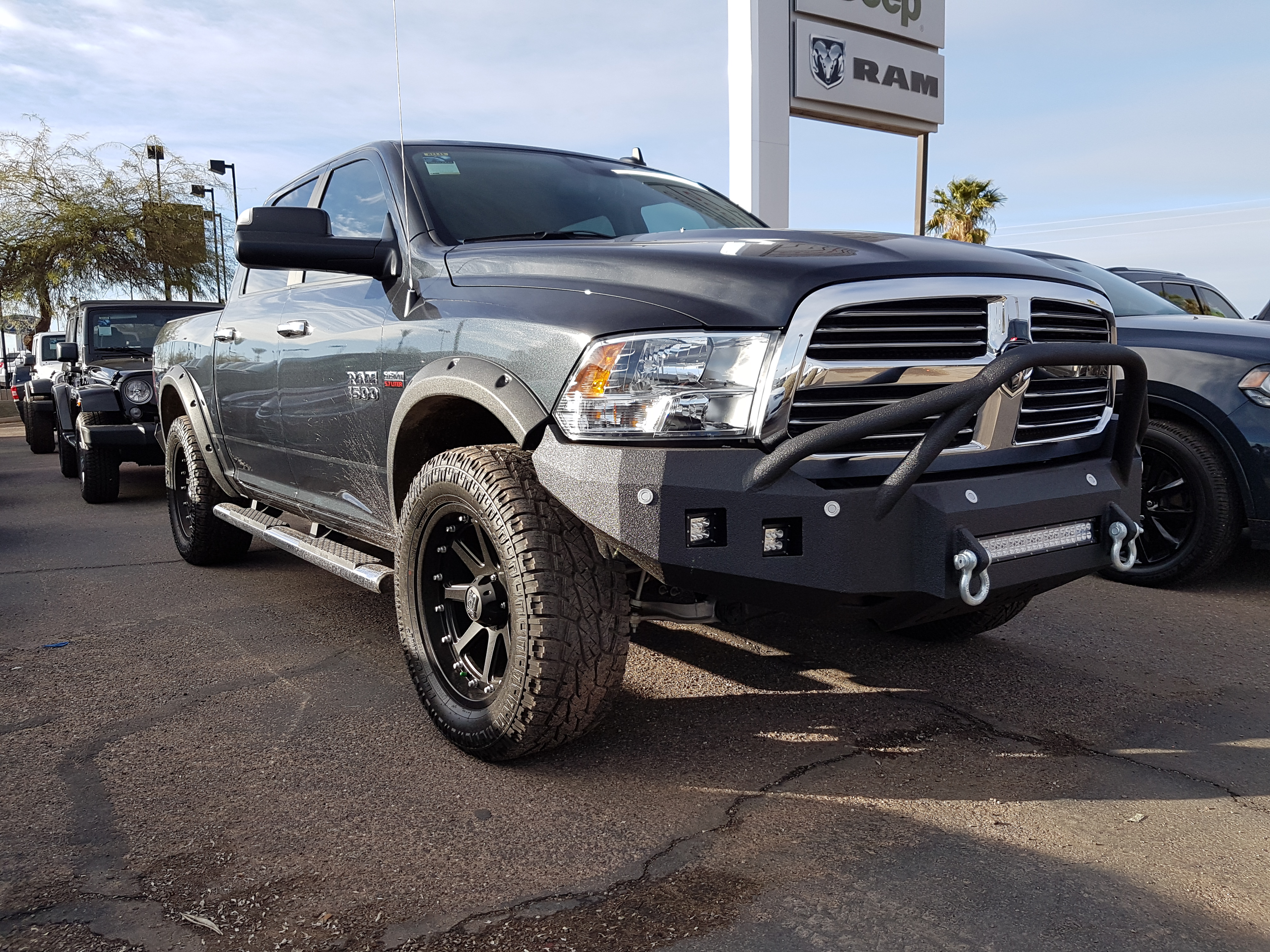 13-21 Dodge 1500 Delta 4 with light bar plate and square lights 13-21 Dodge 1500 Delta 4 with light bar plate and square lights